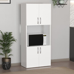 Ντουλάπα Κουζίνας Armado Megapap Χρώμα Λευκό 60x32x140εκ.