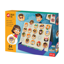 AS Magnet Box Ποιος Κρύβεται? 84 Εκπαιδευτικοί Χάρτινοι Μαγνήτες Για 5+ Χρονών