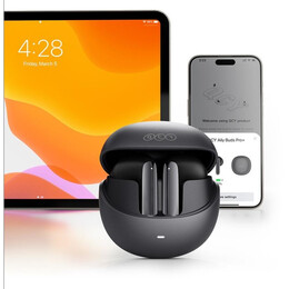 QCY AilyBuds Pro Semi-Ear ANC TWS Black 6 mic & A.I. Noise Cancel. A.I. Audio Ultra HD Multi-point