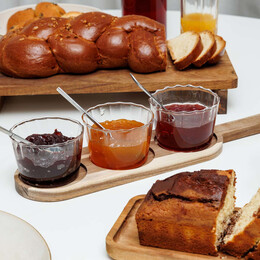 Estia Γυαλινα Μπωλ Σερβιρισματος Allure με Βαση 3 τεμ 42.2x10x6.7cm