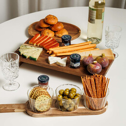 Estia Γυαλινα Μπωλ Σερβιρισματος Allure με Βαση 3 τεμ 42.2x10x6.7cm