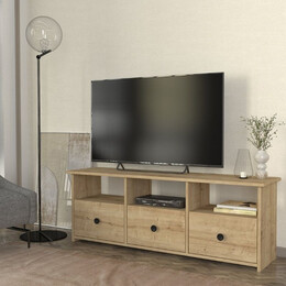 Έπιπλο Τηλεόρασης Mahen Megapap Χρώμα Sapphire oak 140x35x49,8εκ.