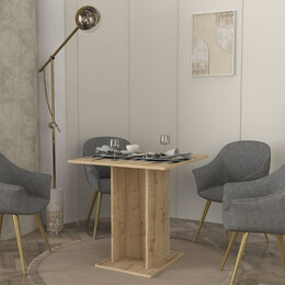 Τραπέζι Allos Megapap Χρώμα Sapphire oak 75x75x77εκ.