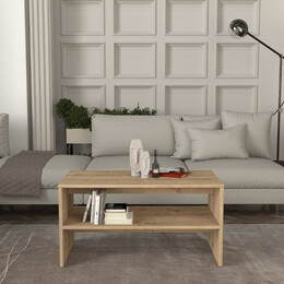 Τραπεζάκι Σαλονιού Eleva Megapap Χρώμα Sapphire oak 90x44,6x46,4εκ.