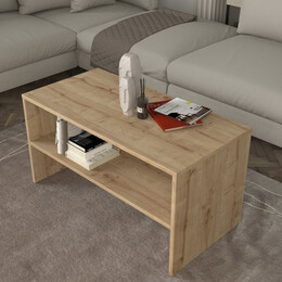 Τραπεζάκι Σαλονιού Eleva Megapap Χρώμα Sapphire oak 90x44,6x46,4εκ.