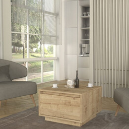 Τραπεζάκι Σαλονιού Pura Megapap Χρώμα Sapphire oak 60x60x40εκ.