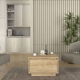 Τραπεζάκι Σαλονιού Pura Megapap Χρώμα Sapphire oak 60x60x40εκ.