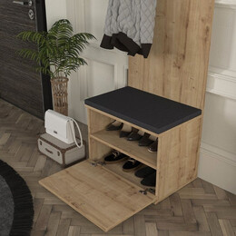 Έπιπλο Εισόδου Track Megapap Χρώμα Sapphire oak 60x38,2x190εκ.