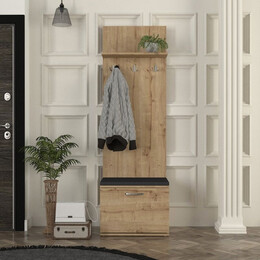 Έπιπλο Εισόδου Track Megapap Χρώμα Sapphire oak 60x38,2x190εκ.