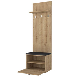 Έπιπλο Εισόδου Track Megapap Χρώμα Sapphire oak 60x38,2x190εκ.