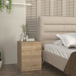 Κομοδίνο Breve Megapap Χρώμα Sapphire oak 39,8x41,8x55εκ.