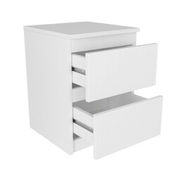 Κομοδίνο Breve Megapap Χρώμα Λευκό 39,8x41,8x55εκ.