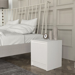 Κομοδίνο Conve Megapap Χρώμα Λευκό 40x35x45εκ.