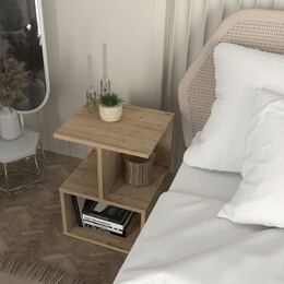 Κομοδίνο Entiero Megapap Χρώμα Sapphire oak 39,8x35x54,6εκ.