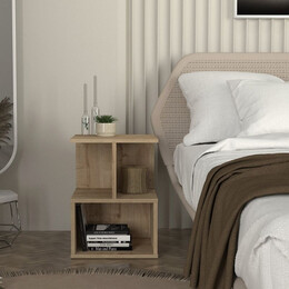 Κομοδίνο Entiero Megapap Χρώμα Sapphire oak 39,8x35x54,6εκ.