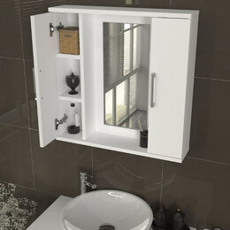 Καθρέπτης Μπάνιου Surra Μegapap Χρώμα Λευκό 65x15,3x65εκ.