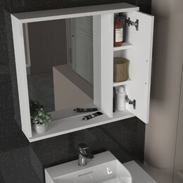 Καθρέπτης Μπάνιου Deal Μegapap Χρώμα Λευκό 65x15,3x65εκ.