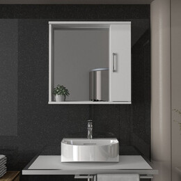 Καθρέπτης Μπάνιου Deal Μegapap Χρώμα Λευκό 65x15,3x65εκ.