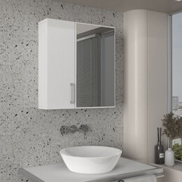 Καθρέπτης Μπάνιου Ditto Μegapap Χρώμα Λευκό 59,6x16,4x64,8εκ.