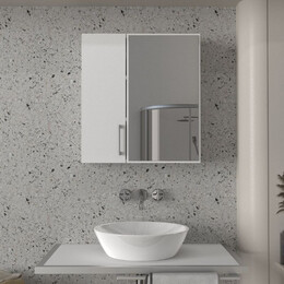 Καθρέπτης Μπάνιου Ditto Μegapap Χρώμα Λευκό 59,6x16,4x64,8εκ.