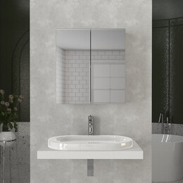 Καθρέπτης Μπάνιου Binary Μegapap Χρώμα Λευκό 60x17,2x65εκ.