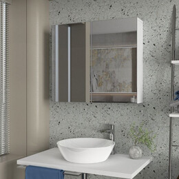 Καθρέπτης Μπάνιου Binary Μegapap Χρώμα Λευκό 75x17,2x65εκ.