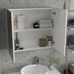 Καθρέπτης Μπάνιου Binary Μegapap Χρώμα Λευκό 75x17,2x65εκ.