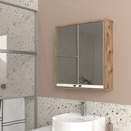 Καθρέπτης Μπάνιου Lilian Μegapap Χρώμα Atlantic Pine 59,6x14,6x65εκ.