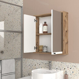 Καθρέπτης Μπάνιου Lilian Μegapap Χρώμα Atlantic Pine 59,6x14,6x65εκ.