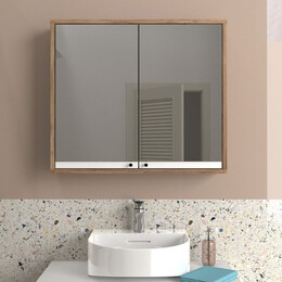 Καθρέπτης Μπάνιου Lilian Μegapap Χρώμα Atlantic Pine 75x14,6x65εκ.