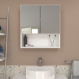 Καθρέπτης Μπάνιου Trama Μegapap Χρώμα Λευκό 60x16,8x65εκ.