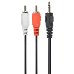 Gembird Καλώδιο 3.5mm Male - rca Male Μαύρο 2.5m (Cca-458-2.5m) (Gemcca-458-2.5m)