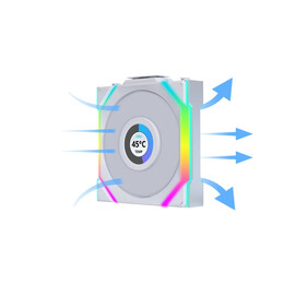 Lian Li UNIFAN SL Wireless LCD 120 -3PCS White (Triple pack include Controller) - Case Fan