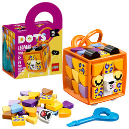 Lego Dots: bag tag Leopard