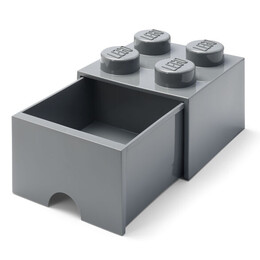 Lego® Κουτι Αποθηκευσης Τετραγωνο Σκουρο Γκρι Συρταρωτο - 40051754