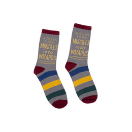 Books Turn Muggles Into Wizards Socks - Large
