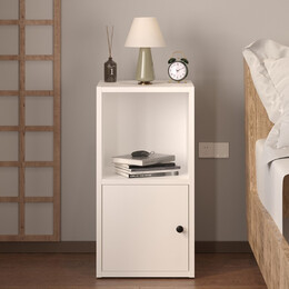 Κομοδίνο Vito Megapap Χρώμα Λευκό 34x30x66,4εκ.