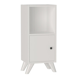 Κομοδίνο Vira Megapap Χρώμα Λευκό 34x30x78εκ.