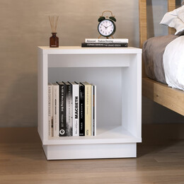 Κομοδίνο Gino Megapap Χρώμα Λευκό 40x35,3x48εκ.