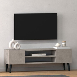 Έπιπλο Τηλεόρασης Etna Megapap Χρώμα Γκρι Ρετρό 120x30x40εκ.