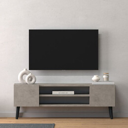 Έπιπλο Τηλεόρασης Etna Megapap Χρώμα Γκρι Ρετρό 120x30x40εκ.