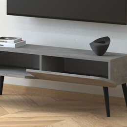 Έπιπλο Τηλεόρασης Lotus Megapap Χρώμα Γκρι Ρετρό 120x30x40εκ.