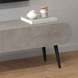 Έπιπλο Τηλεόρασης Lotus Megapap Χρώμα Γκρι Ρετρό 120x30x40εκ.