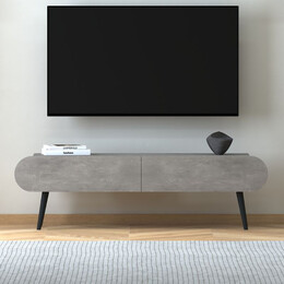 Έπιπλο Τηλεόρασης Lotus Megapap Χρώμα Γκρι Ρετρό 120x30x40εκ.