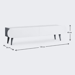 Έπιπλο Τηλεόρασης Lotus Megapap Χρώμα Γκρι Ρετρό 120x30x40εκ.