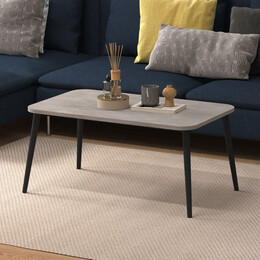 Τραπεζάκι Σαλονιού Soul Megapap από Μελαμίνη Χρώμα Γκρι Ρετρό 90x55x41εκ.