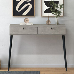 Κονσόλα Alis Megapap Χρώμα Γκρι Ρετρό 110x29x88εκ.