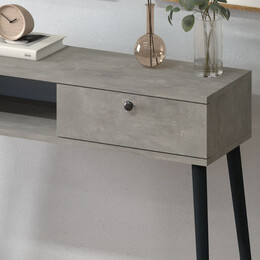 Κονσόλα Napoli Megapap Χρώμα Γκρι Ρετρό 90x29x88εκ.