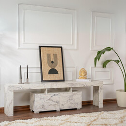 Έπιπλο Τηλεόρασης Enclave Megapap Χρώμα εφέ Μαρμάρου 180x31,3x50εκ.