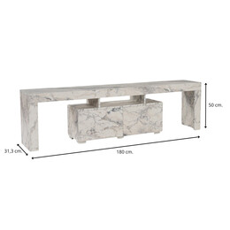 Έπιπλο Τηλεόρασης Enclave Megapap Χρώμα εφέ Μαρμάρου 180x31,3x50εκ.